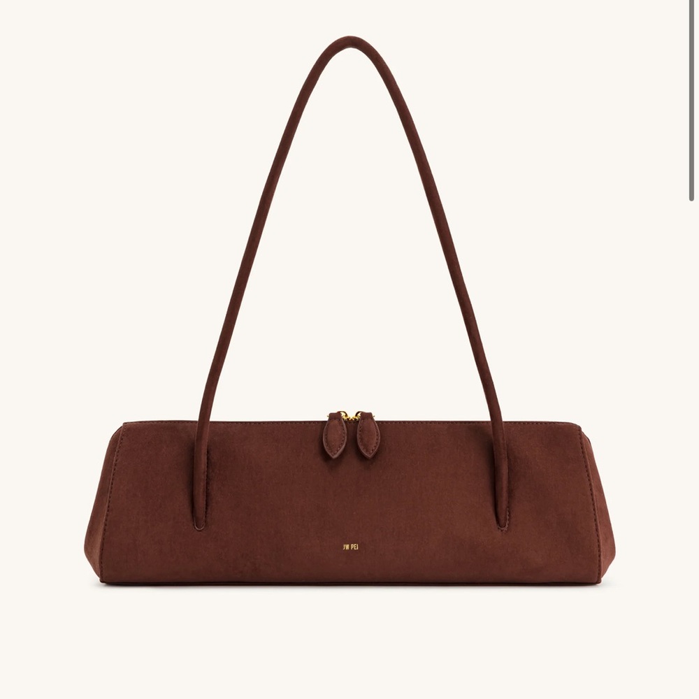 NWT JW Pei Nova Shoulder Brown Suede Bag - Picture 2 of 5